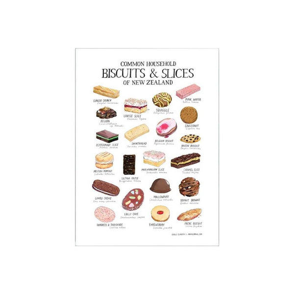 Common Household Biscuits & Slices of New Zealand Print / Framed