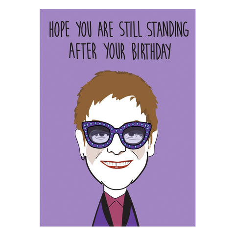 Elton John Birthday - Greeting Card from Cath Tate Cards.