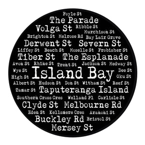 Restickable Island Bay Street Names