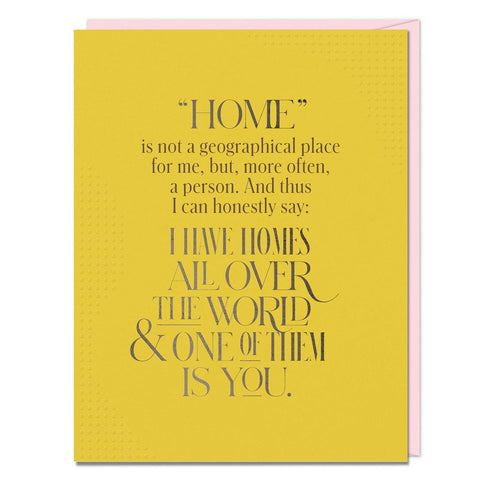 Elizabeth Gilbert Homes all Over The World Greeting Card.