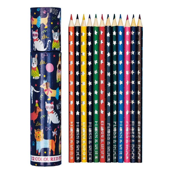 Floss & Rock Pets 12 Pencil Colouring Set and Tube.