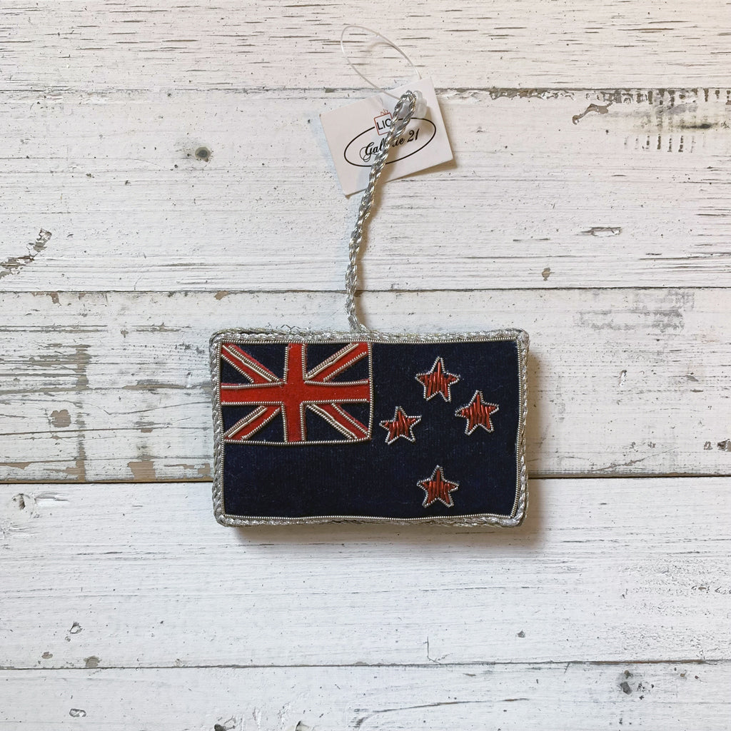 Hand Embroidered NZ Flag