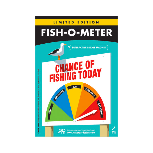 Fish-O-Meter Chance of Fishing Today Fridge Magnet - Glenn Jones Art