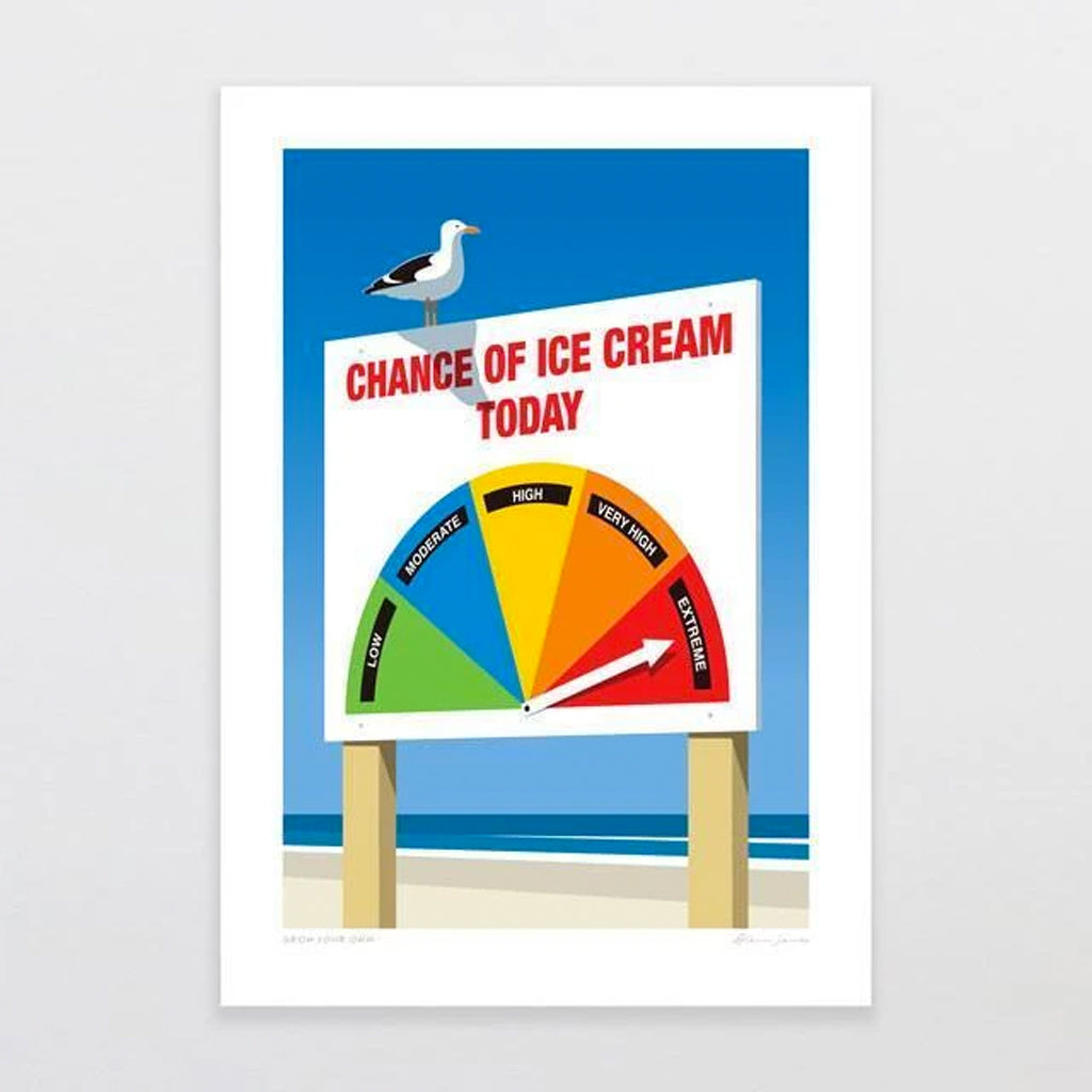 Chance of Ice Cream Print