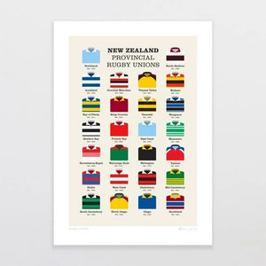 Rugby Unions A4 Print
