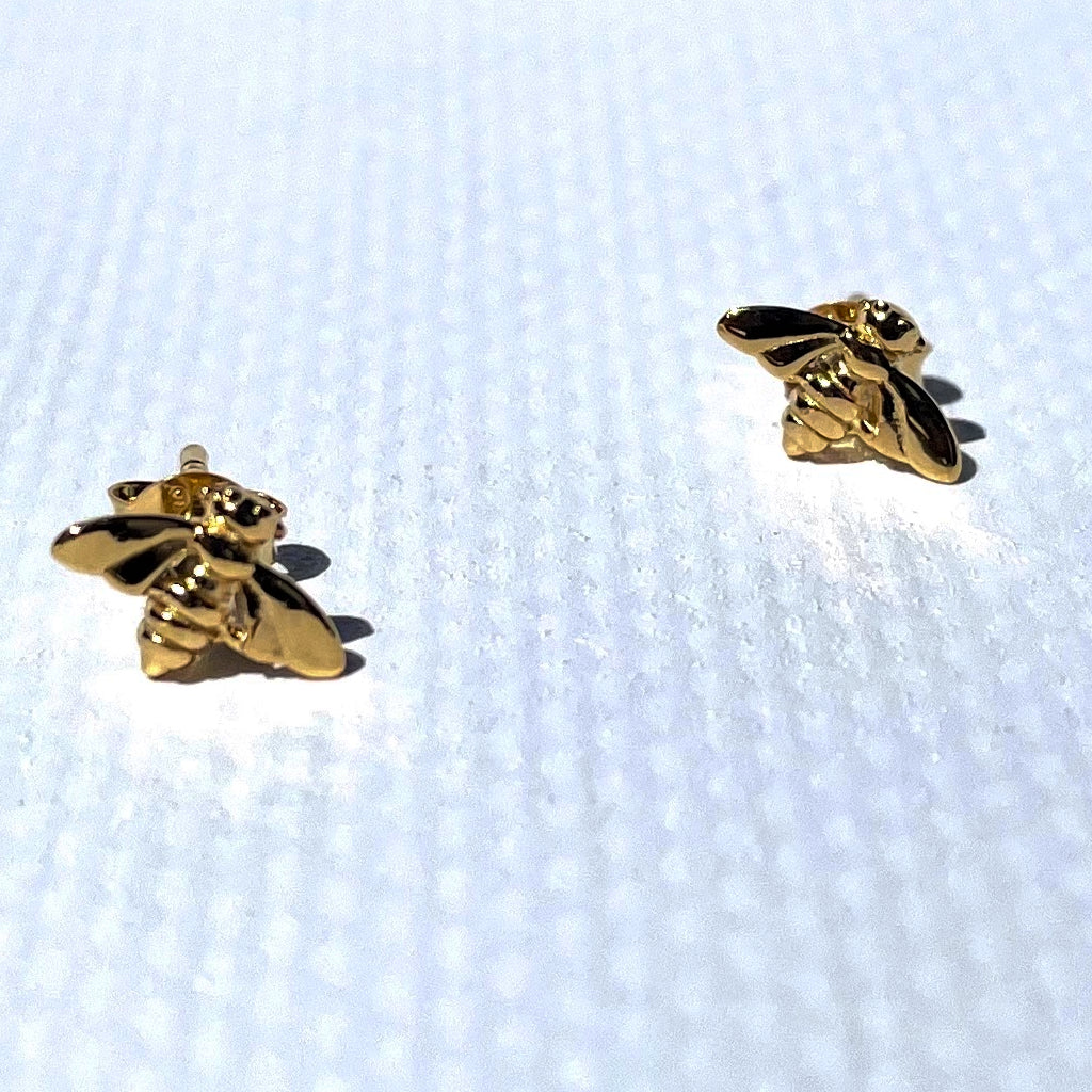 Gold Plated Wasp Studs s/s