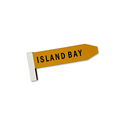 Island Bay Road Sign Fridge Magnet - Ian Blackwell