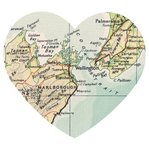 Restickable Map Heart