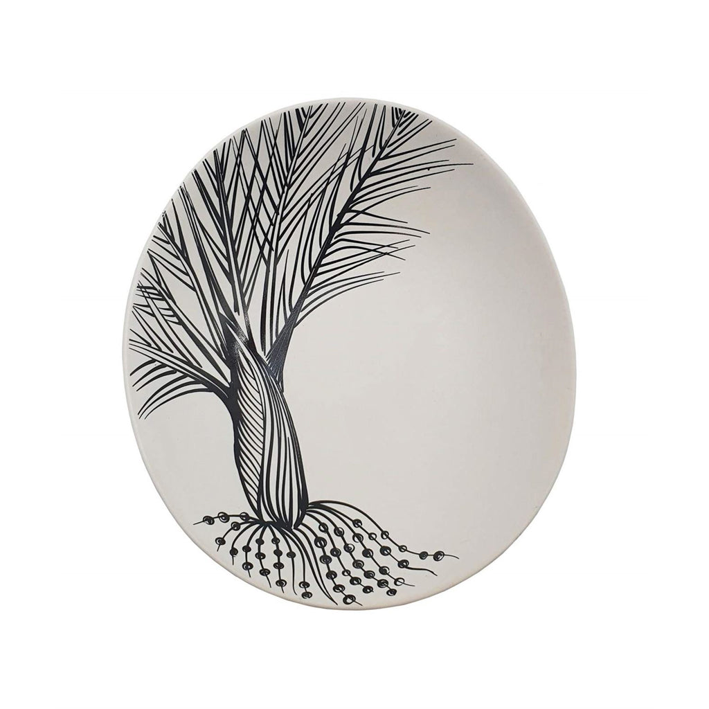 Clearcut image of white Jo Luping Nikau Frond 10cm Bowl.