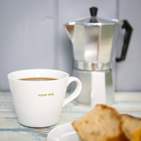 Super Dad Bucket Mug by Keith Brymer Jones.