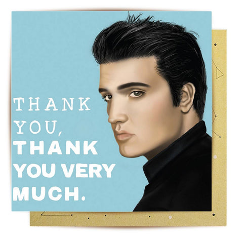 Thank You Elvis Greeting Card by La La Land.