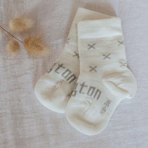 Fox Merino Crew Baby Socks
