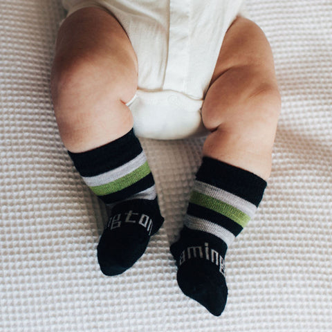 Jet Merino Crew Baby Socks