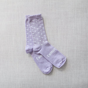 Violet Merino Crew Child Socks