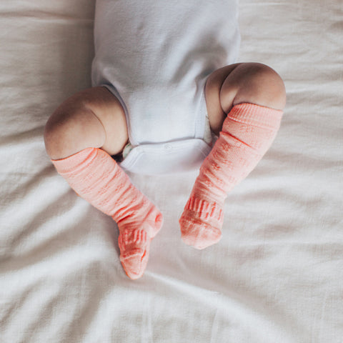 Coral Merino Knee High Baby & Toddler Socks