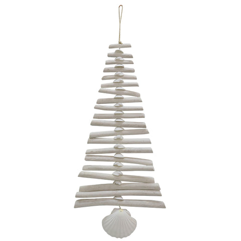 Le Forge Hanging Driftwood Scallop Christmas Tree.