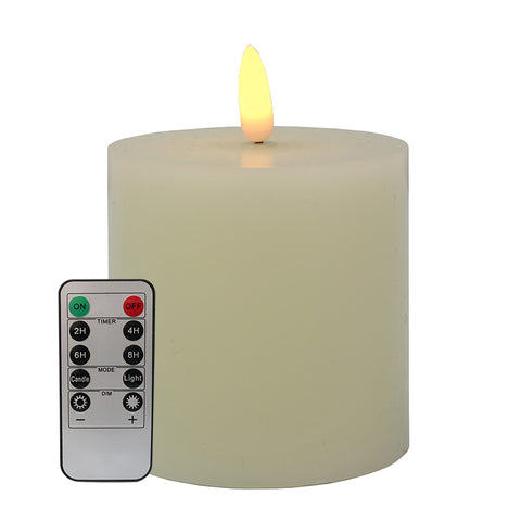 LED Pillar Candle 7.5x7.5 with remote