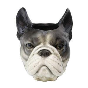 Le Forge Resin French Bulldog Planter.