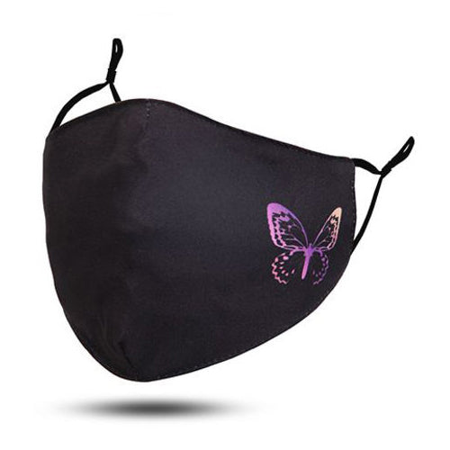 MASKiT Purple Rainbow Butterfly Face Mask.