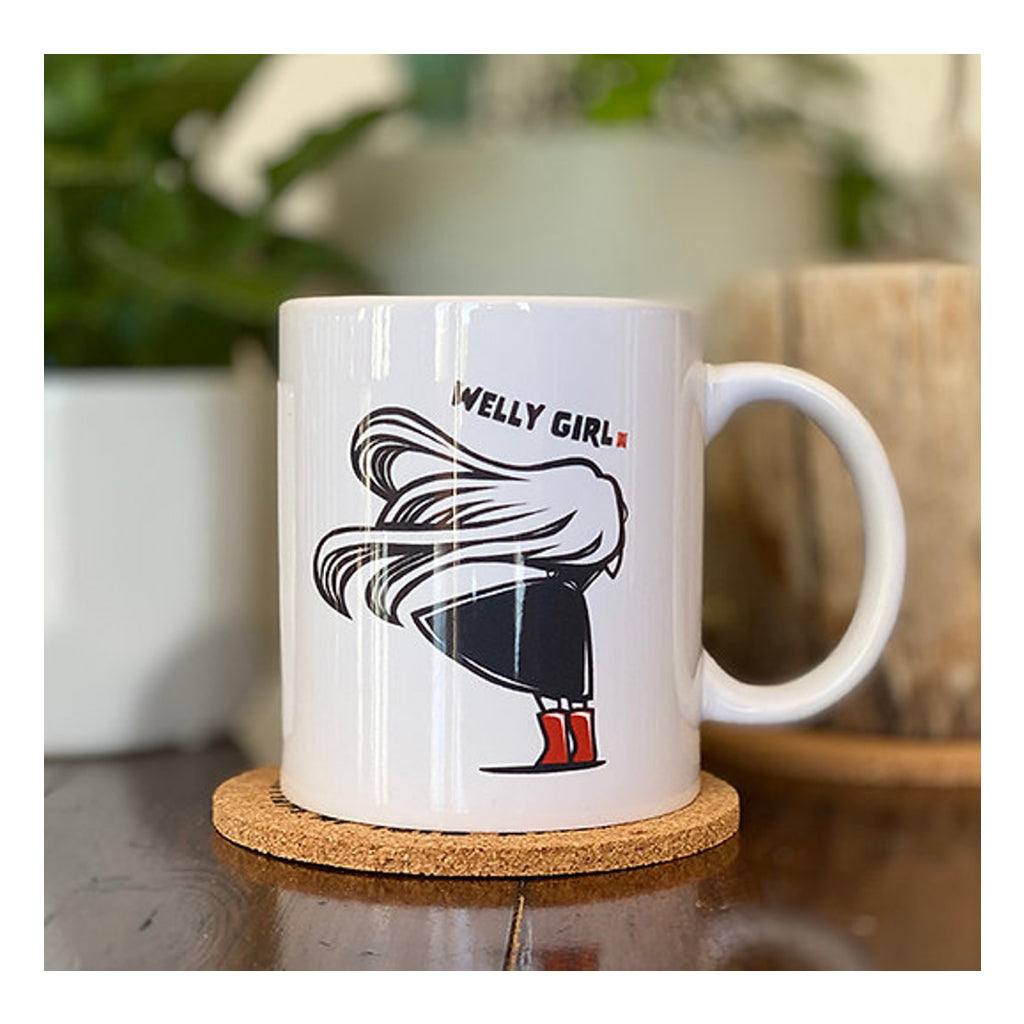 Welly Girl Mug - Red Boots