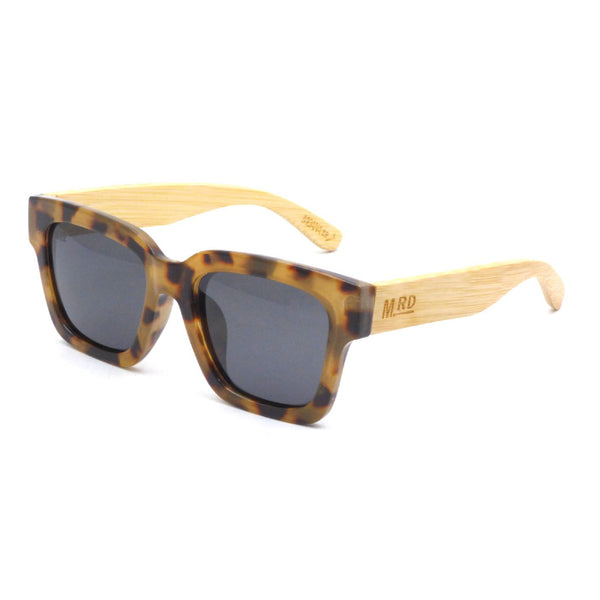 The Cilla Sunnies in Tortoiseshell with Wood Arms