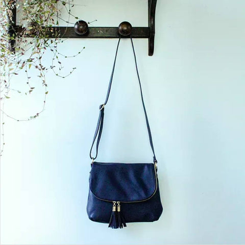 Lifestyle image of The St Clair Bag in Navy by Moana Road.