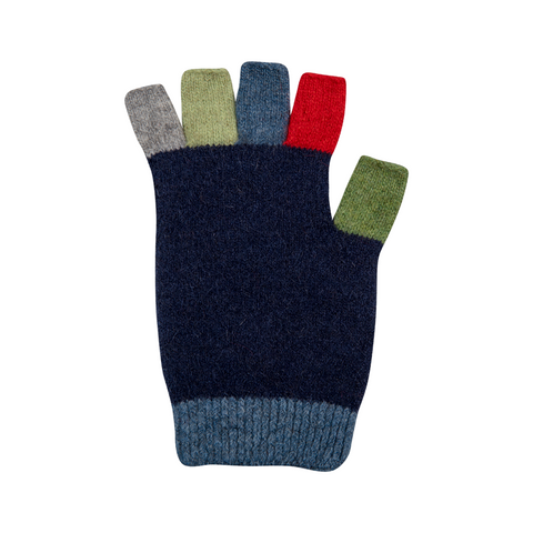 Kid's Multi Colour Fingerless Gloves