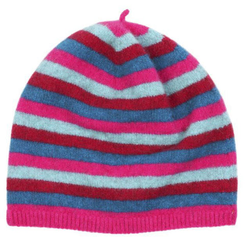 Kid's Striped Possum Merino Beanie