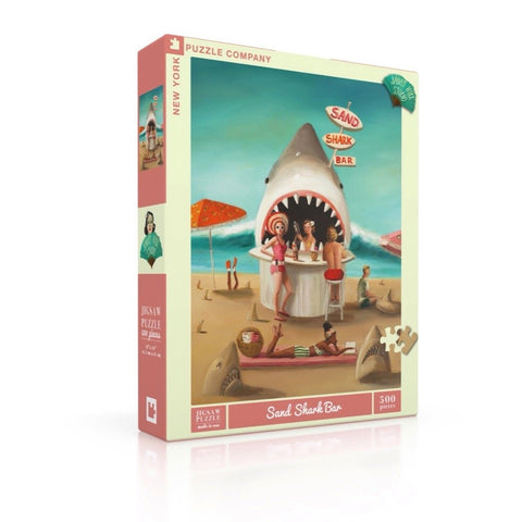 Sand Shark Bar 500 Piece Jigsaw Puzzle in Box by New York Puzzle Company.