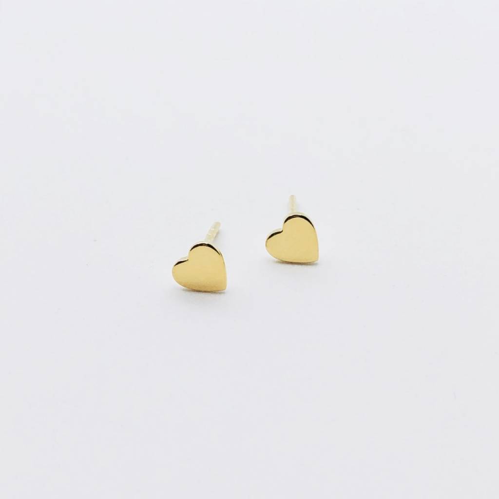 Gold Plated Heart Studs s/s