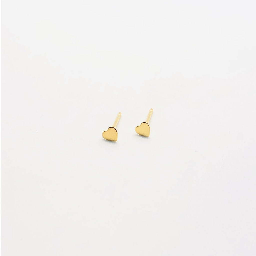 Gold Plated Mini Heart Studs s/s
