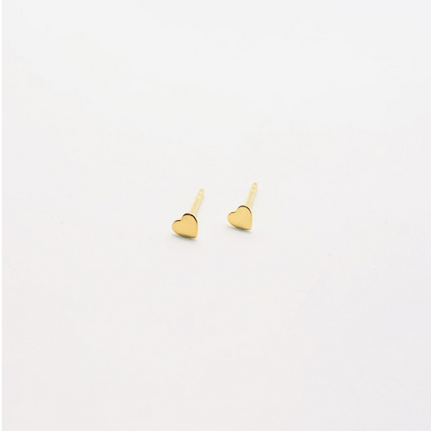 Gold Plated Mini Heart Studs s/s