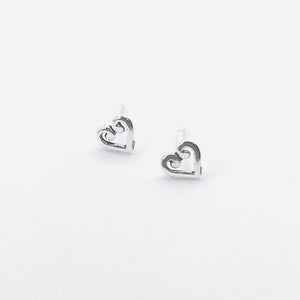 Koru Heart Studs