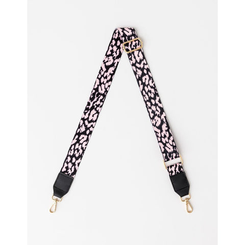 Pink & Black Cheetah Bag Strap