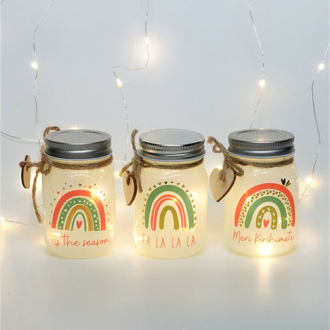 Stellar Haus Mini Christmas Sparkle Jar Collection.