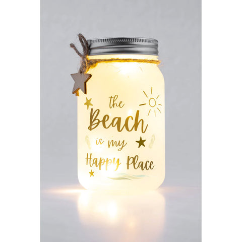 Happy Place Beach Sparkle Jar