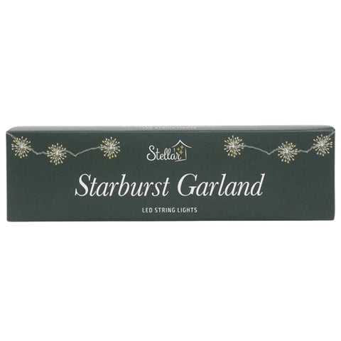 Starburst Silver LED Garland Silver 5m Plug-In