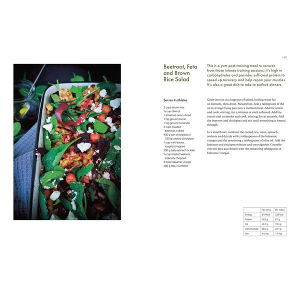 Beetroot, Feta and Brown Rice Salad recipe from Sustain: Plant-Based Foods for Active People by Brooke Francis (nee Donoghue) and Luuka Jones.
