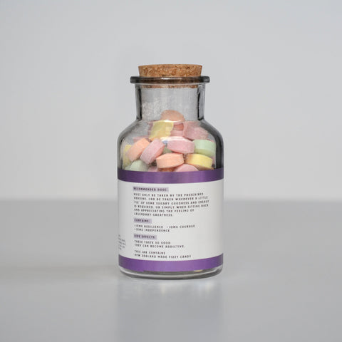 Pure Heroine fizzy sweets in jar from Sweet Disorder.