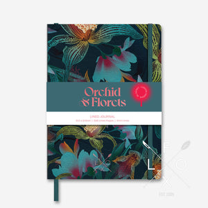 FLOX Orchid & Florets Lined Journal