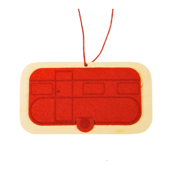 UBU Felt & Wood Hanging Caravan Decoration.