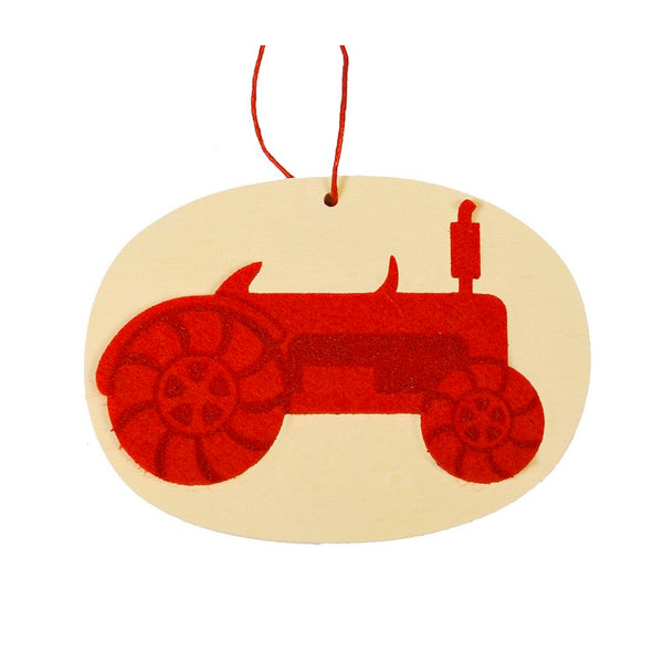 UBU Felt & Wood Hanging Tractor Decoration.