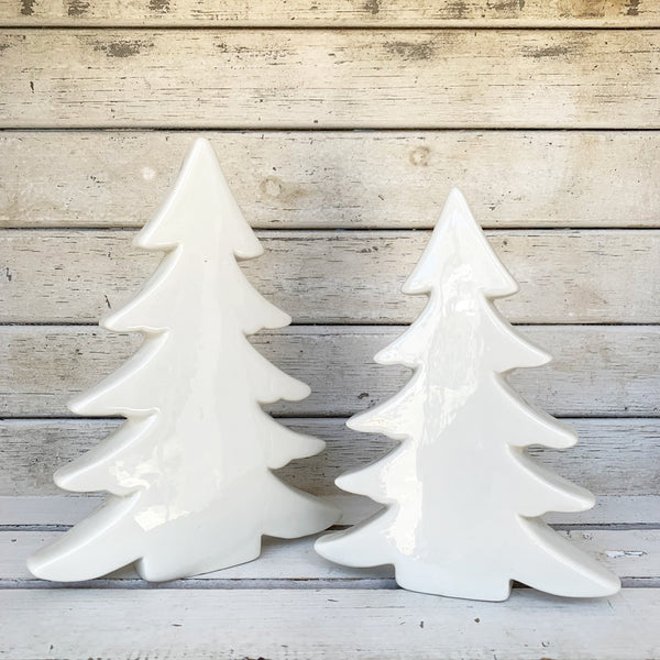 UBU Scandi-Style White Ceramic Christmas Trees.