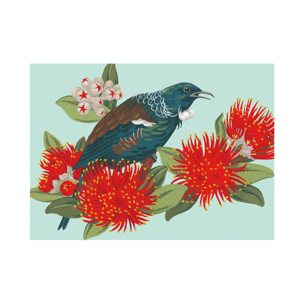 Tui on Pohutukawa Lens & Screen Cloth