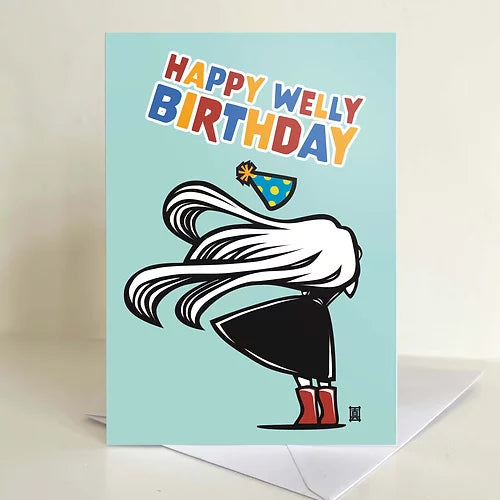 Happy Welly Birthday - Greeting Card