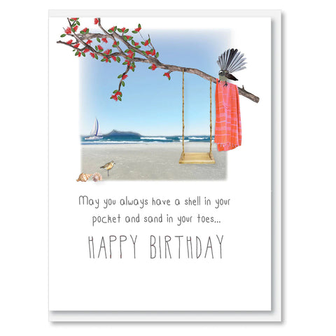 Sand in Your Toes Birthday Greeting Card from icandy.