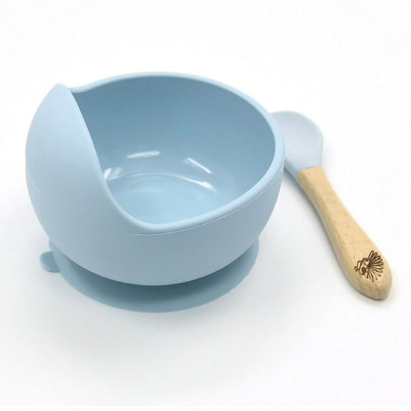 Moana Road - Suction Bowl with Spoon Blue